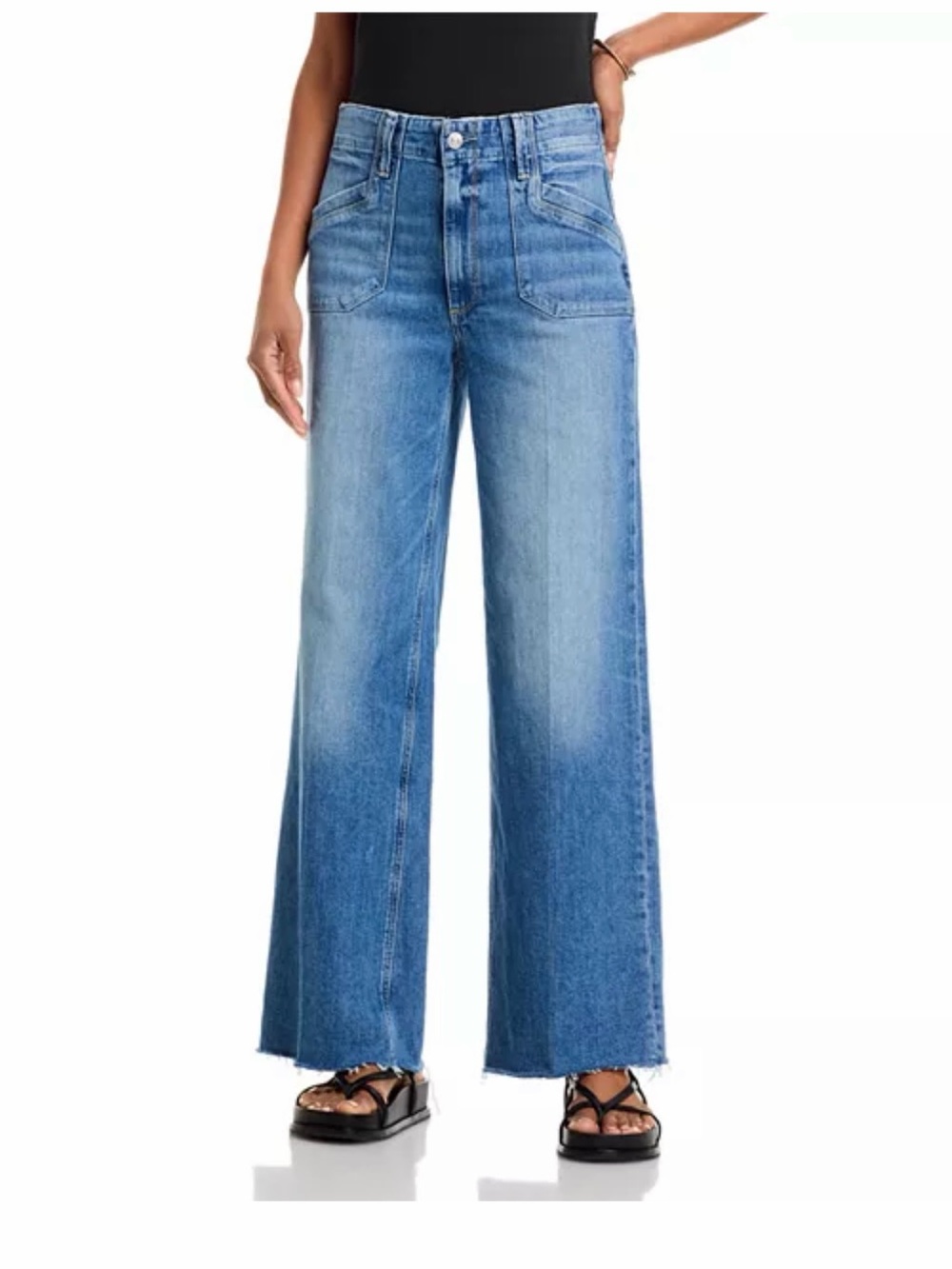 Paige Anessa Wide Leg Jeans Petite Length